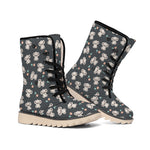 Baby Koala And Floral Pattern Print Winter Boots