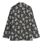Baby Koala And Floral Pattern Print Women's Blazer