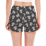 Baby Koala And Floral Pattern Print Women's Split Running Shorts