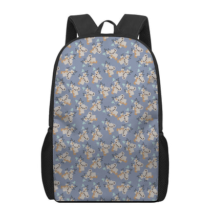 Baby Koala Pattern Print 17 Inch Backpack