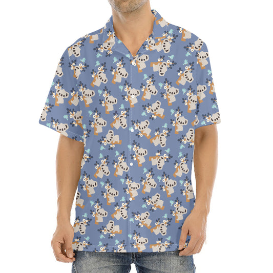 Baby Koala Pattern Print Aloha Shirt