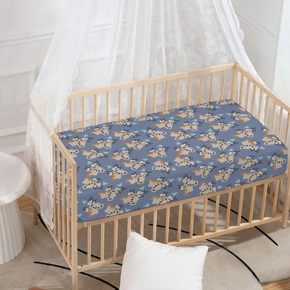 Baby Koala Pattern Print Baby Crib Sheet