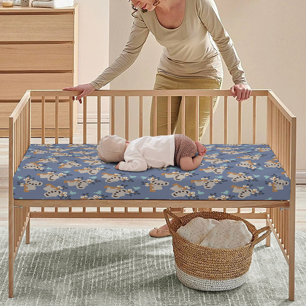 Baby Koala Pattern Print Baby Crib Sheet