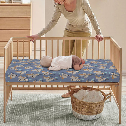Baby Koala Pattern Print Baby Crib Sheet