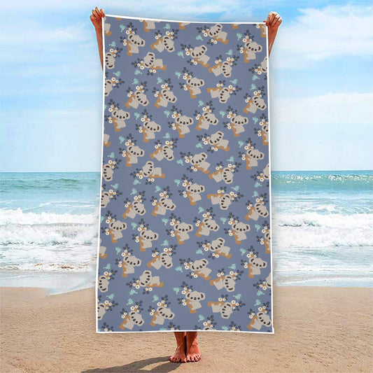 Baby Koala Pattern Print Beach Towel