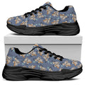 Baby Koala Pattern Print Black Chunky Shoes