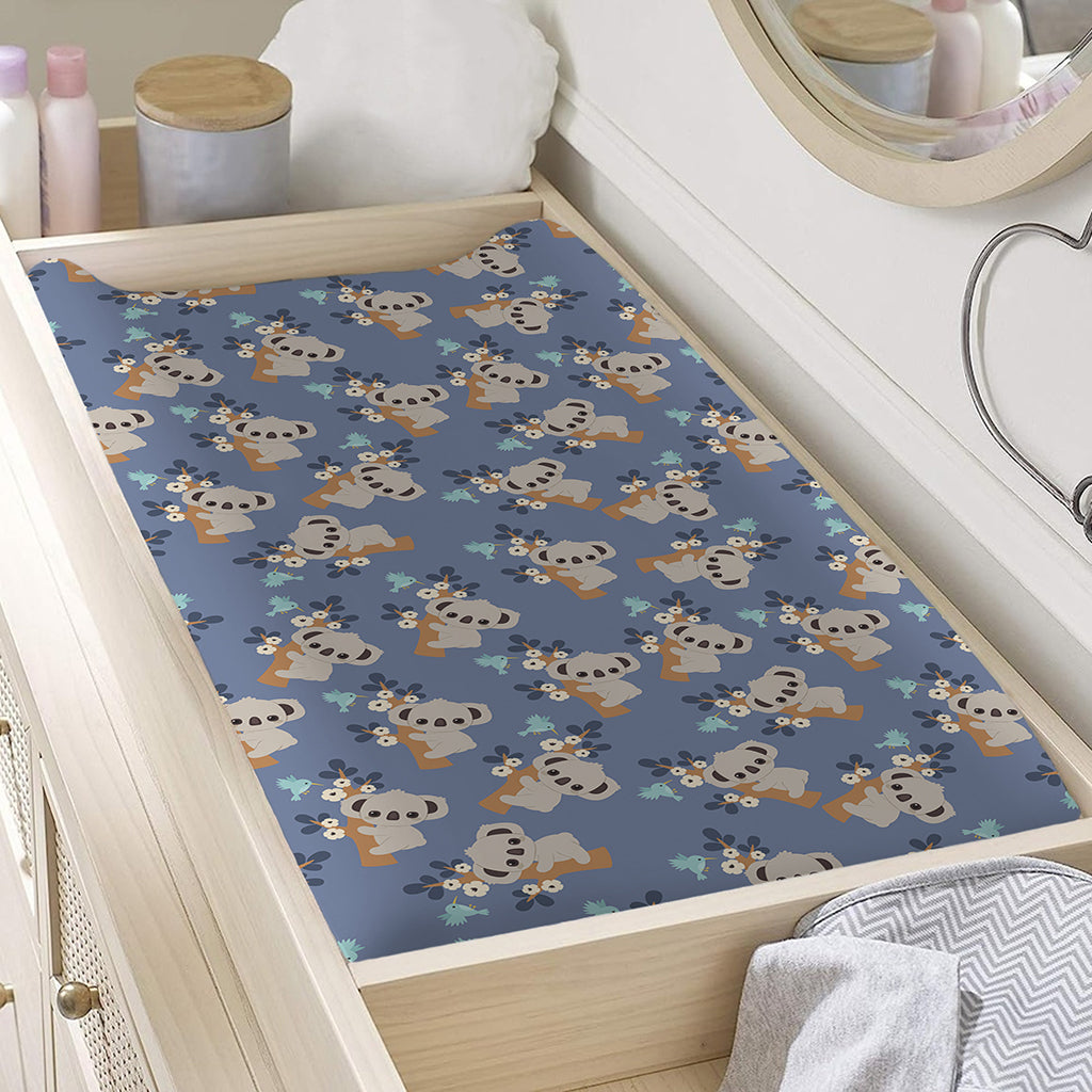 Baby Koala Pattern Print Changing Pad Cover