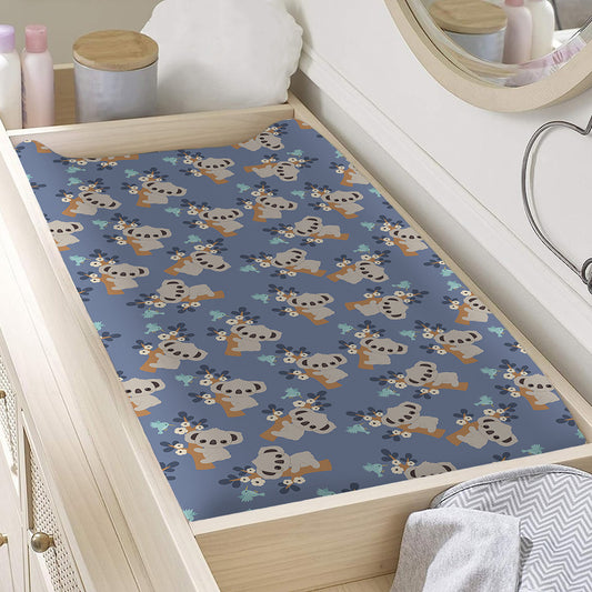 Baby Koala Pattern Print Changing Pad Cover