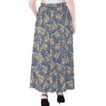Baby Koala Pattern Print Chiffon Maxi Skirt
