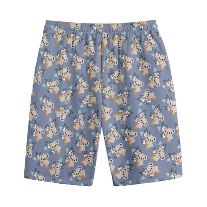 Baby Koala Pattern Print Cotton Shorts
