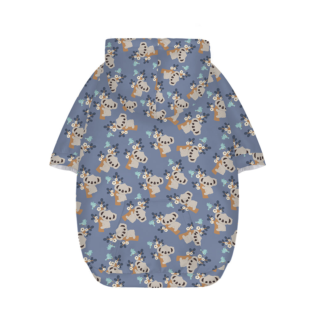 Baby Koala Pattern Print Dog Zip Up Hoodie