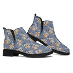 Baby Koala Pattern Print Flat Ankle Boots