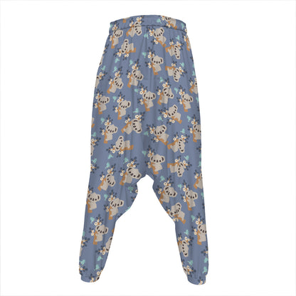 Baby Koala Pattern Print Hammer Pants