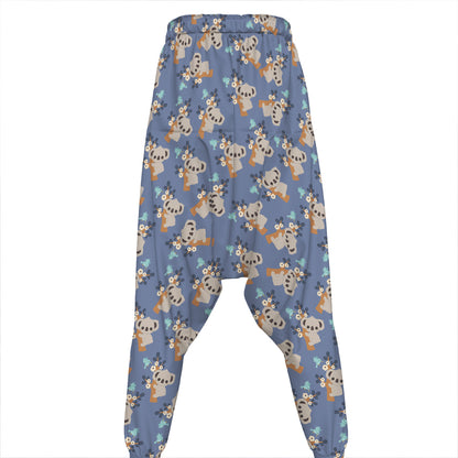Baby Koala Pattern Print Hammer Pants