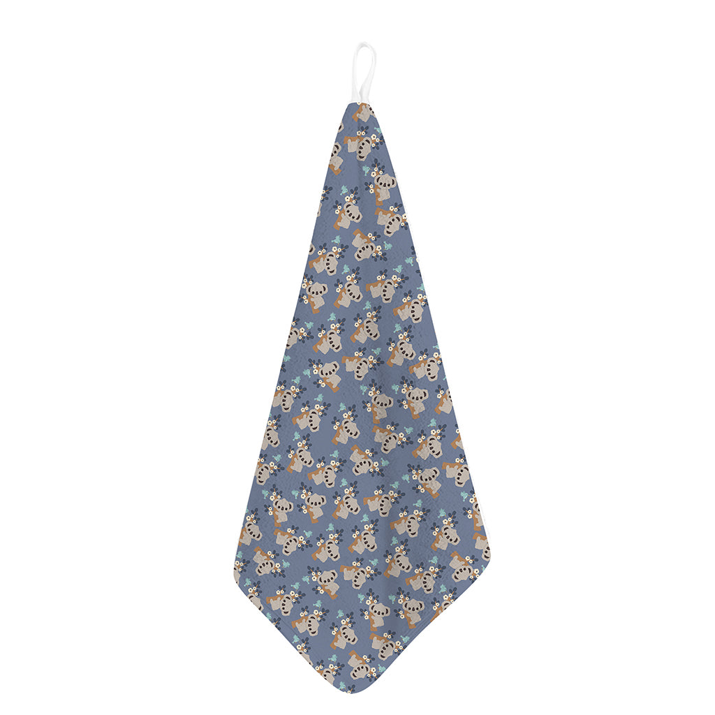 Baby Koala Pattern Print Hand Towel