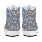 Baby Koala Pattern Print High Top Leather Sneakers