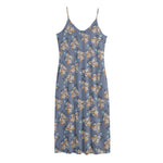 Baby Koala Pattern Print Jersey Midi Cami Dress