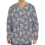Baby Koala Pattern Print Long Sleeve Baseball Jersey
