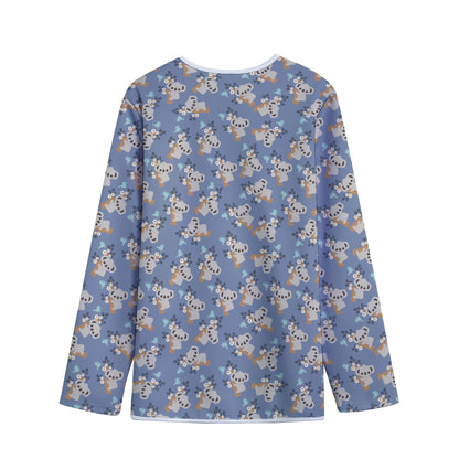 Baby Koala Pattern Print Long Sleeve Short Coat