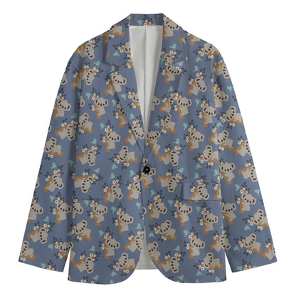 Baby Koala Pattern Print Men's Blazer