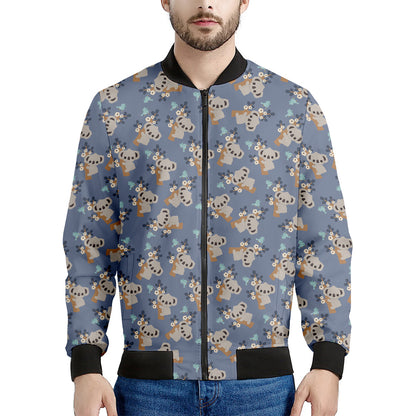 Baby Koala Pattern Print Men's Bomber Jacket