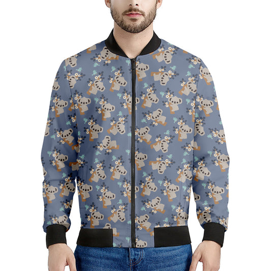 Baby Koala Pattern Print Men's Bomber Jacket