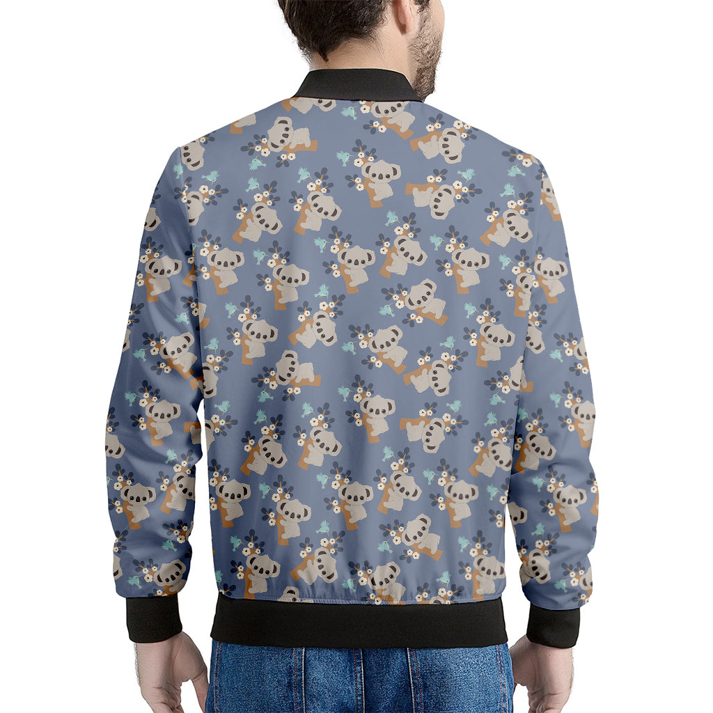 Baby Koala Pattern Print Men's Bomber Jacket