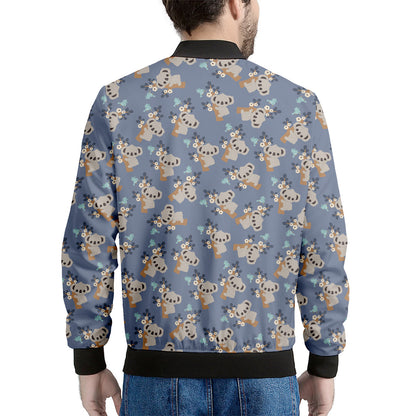 Baby Koala Pattern Print Men's Bomber Jacket