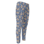 Baby Koala Pattern Print Men's Compression Pants