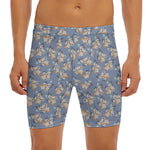 Baby Koala Pattern Print Men's Long Boxer Briefs