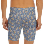 Baby Koala Pattern Print Men's Long Boxer Briefs