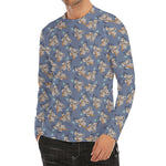 Baby Koala Pattern Print Men's Long Sleeve Rash Guard