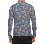Baby Koala Pattern Print Men's Long Sleeve Rash Guard