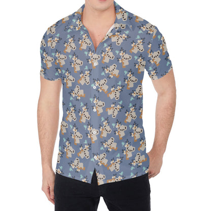 Baby Koala Pattern Print Men's Shirt
