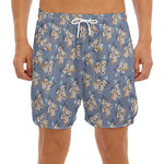Baby Koala Pattern Print Men's Split Running Shorts