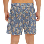 Baby Koala Pattern Print Men's Split Running Shorts