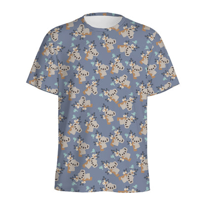 Baby Koala Pattern Print Men's Sports T-Shirt