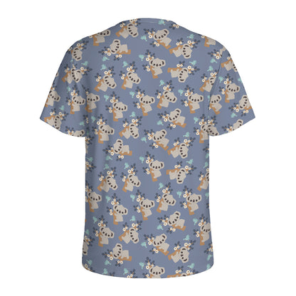 Baby Koala Pattern Print Men's Sports T-Shirt