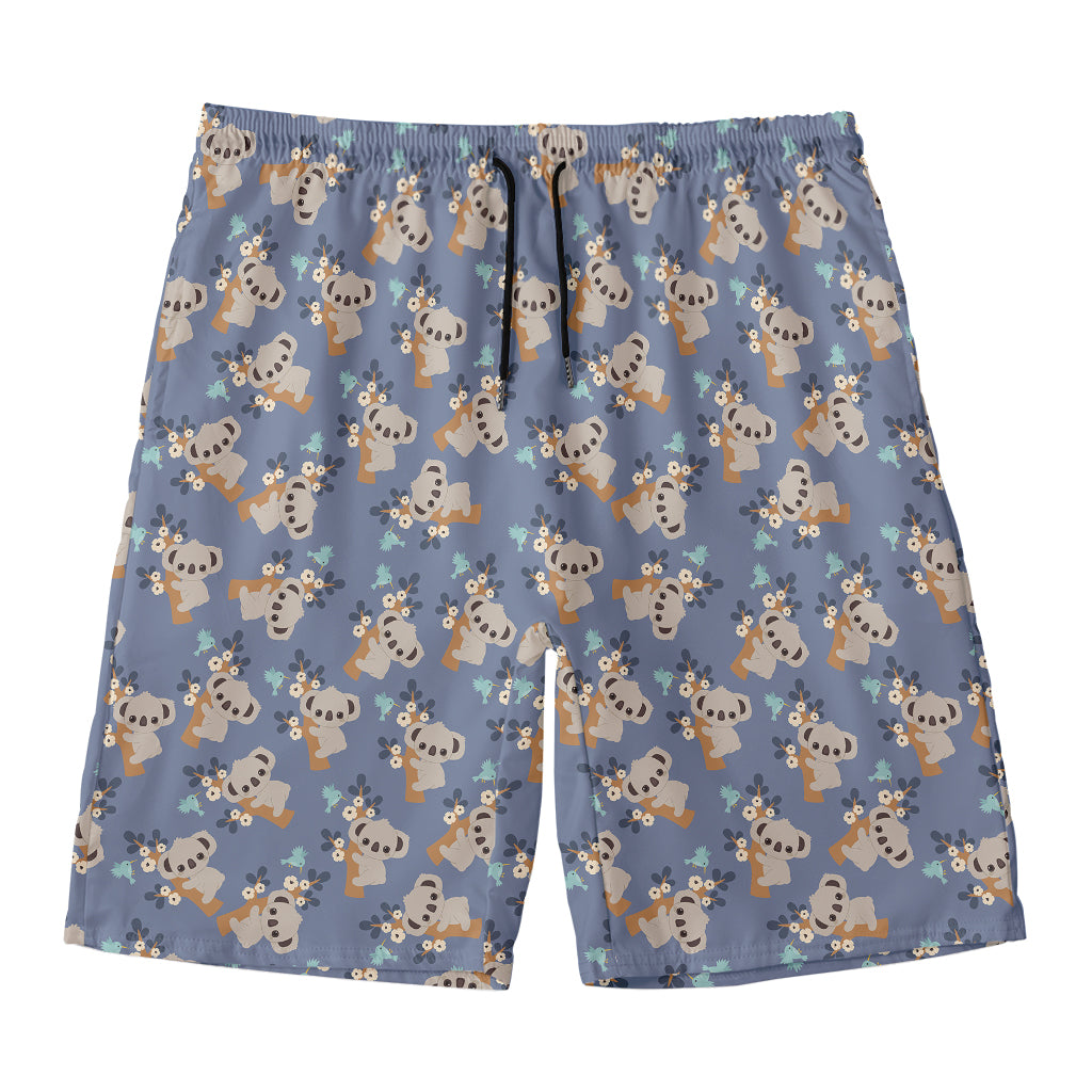 Baby Koala Pattern Print Men's Swim Trunks
