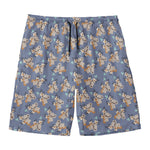 Baby Koala Pattern Print Men's Swim Trunks