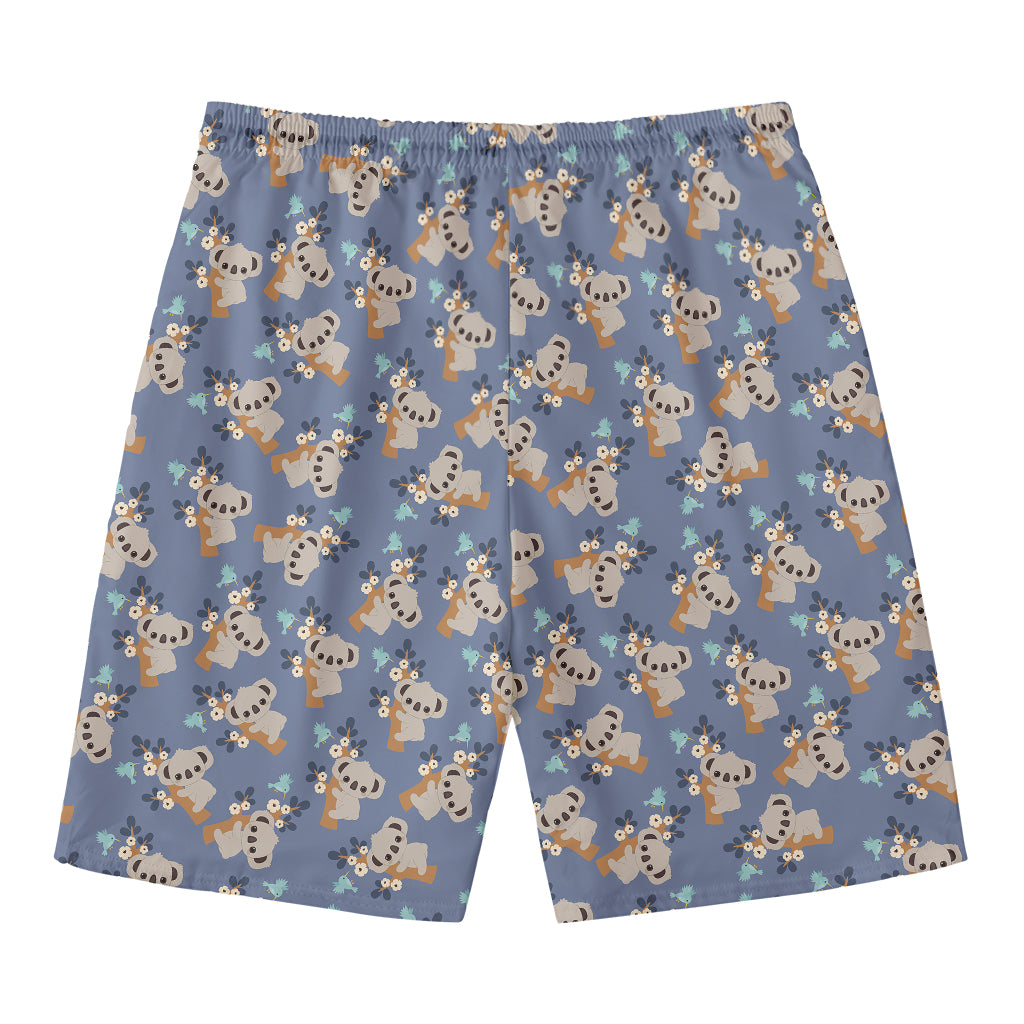 Baby Koala Pattern Print Men's Swim Trunks