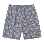Baby Koala Pattern Print Men's Swim Trunks