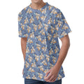 Baby Koala Pattern Print Men's Velvet T-Shirt