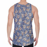 Baby Koala Pattern Print Men's Velvet Tank Top