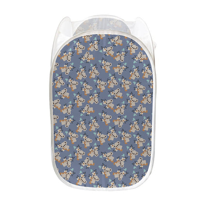 Baby Koala Pattern Print Mesh Laundry Hamper