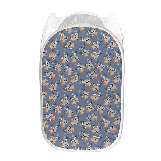 Baby Koala Pattern Print Mesh Laundry Hamper