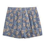Baby Koala Pattern Print Mesh Shorts
