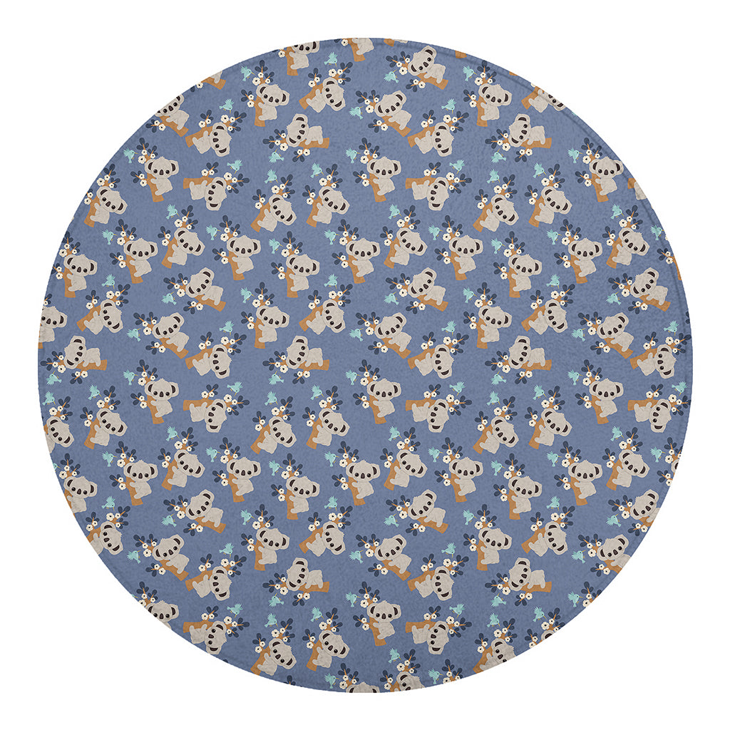 Baby Koala Pattern Print Round Blanket