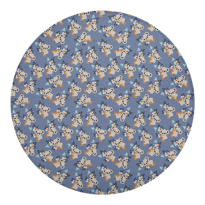 Baby Koala Pattern Print Round Blanket