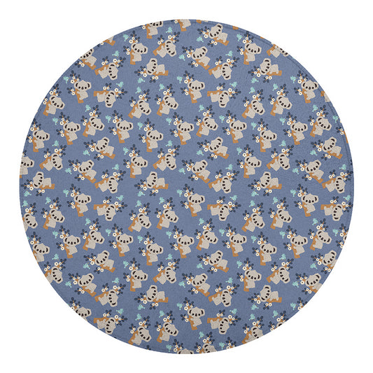 Baby Koala Pattern Print Round Blanket